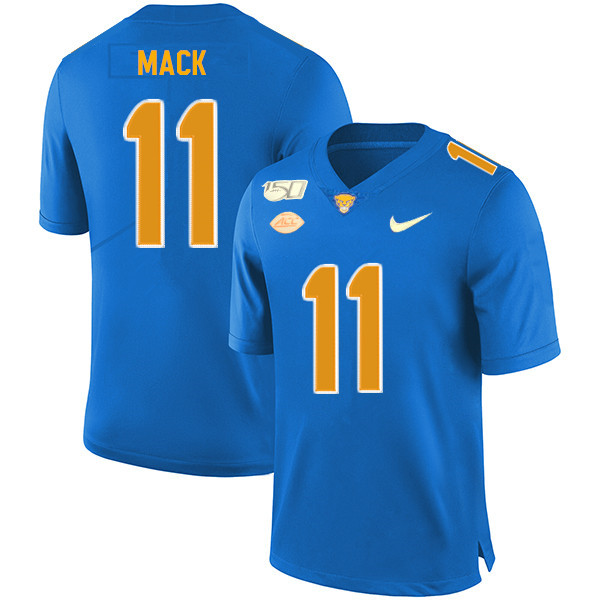 2019 Men #11 Taysir Mack Pitt Panthers College Football Jerseys Sale-Royal